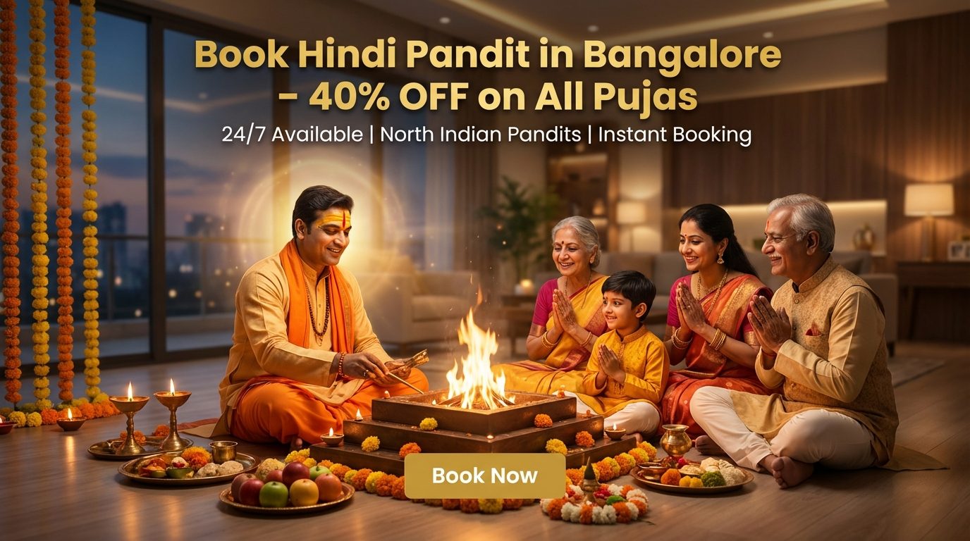Hindi Pandit in Bangalore performing traditional puja, havan and North Indian Vedic rituals